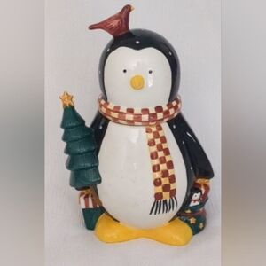 Penguin Ceramic Cookie Jar